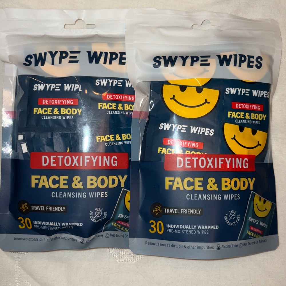 Swype Wipes- Detoxifying Face & Body Cleansing Wipes 2x 30 wipes